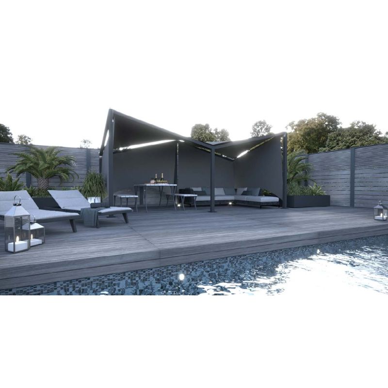 Sail Gazebo Steel 3m x 3m - Optional Fabric Louvres