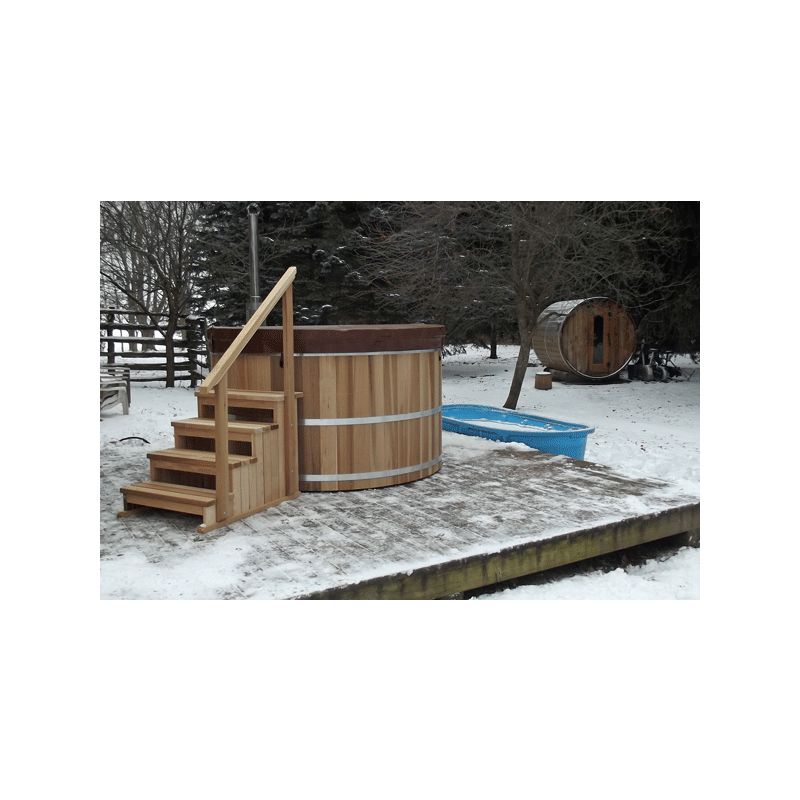 Round Cedar Hot Tub 153cm x 92cm
