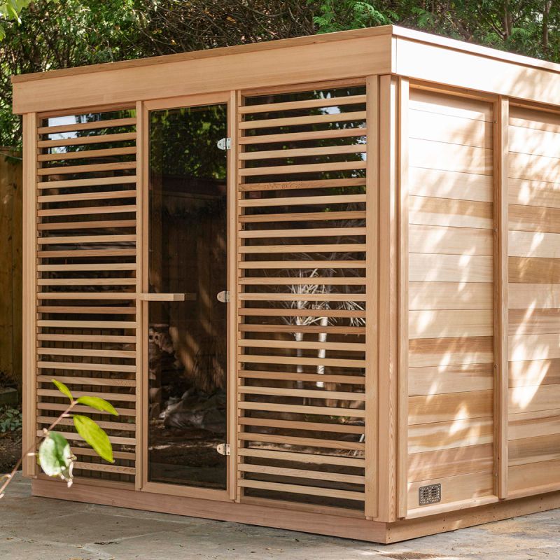 Pure Cube 5 Person Outdoor Canadian Cedar Sauna