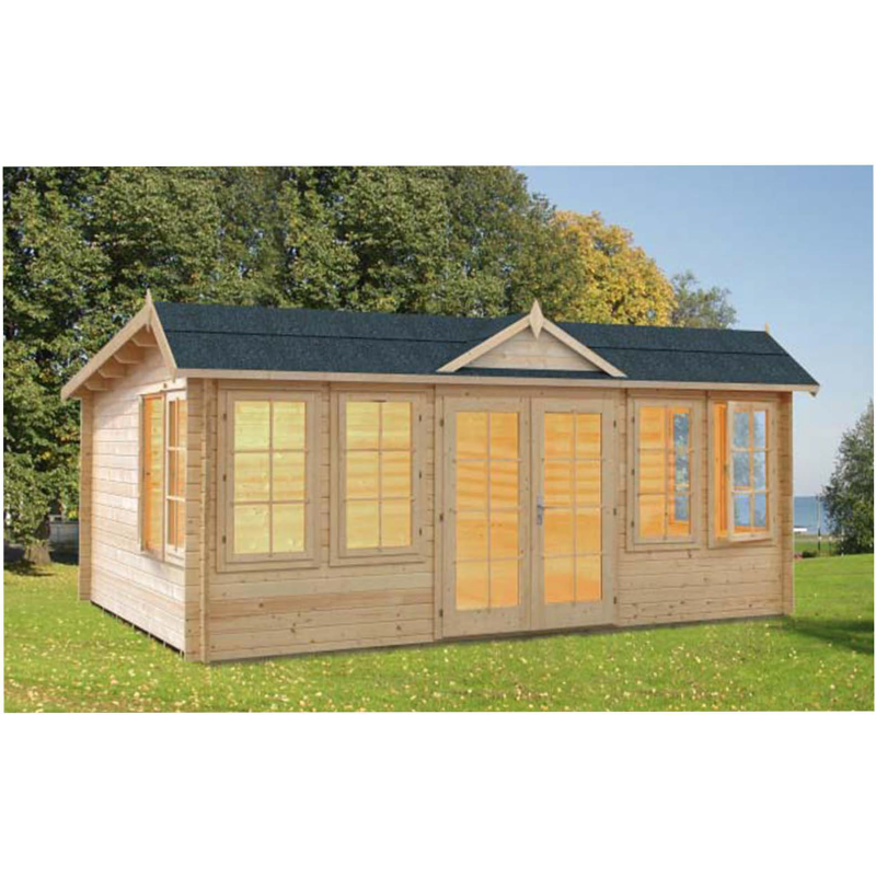Hamptons 5.5m X 4.0m 44mm Log Cabin