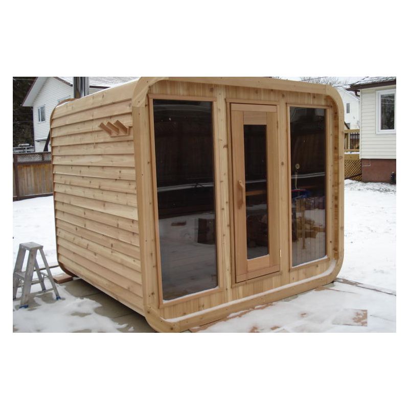Luna Sauna Red Cedar Knotty W 244 x L 213 cm