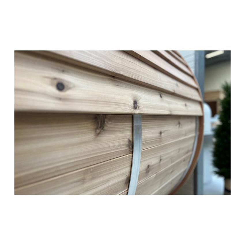 Barrel Sauna Red Cedar Knotty Ø 213 x L 214 cm 