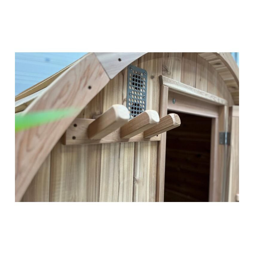 Barrel Sauna Red Cedar Knotty Ø 213 x L 214 cm 