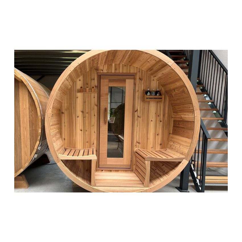 Barrel Sauna Red Cedar Knotty Ø 213 x L 310 cm