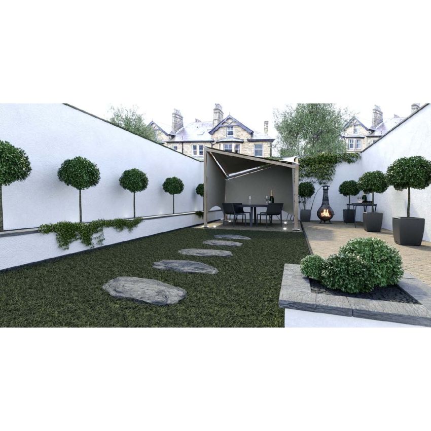 Sail Gazebo Wooden 3m x 3m - Optional Fabric Louvres