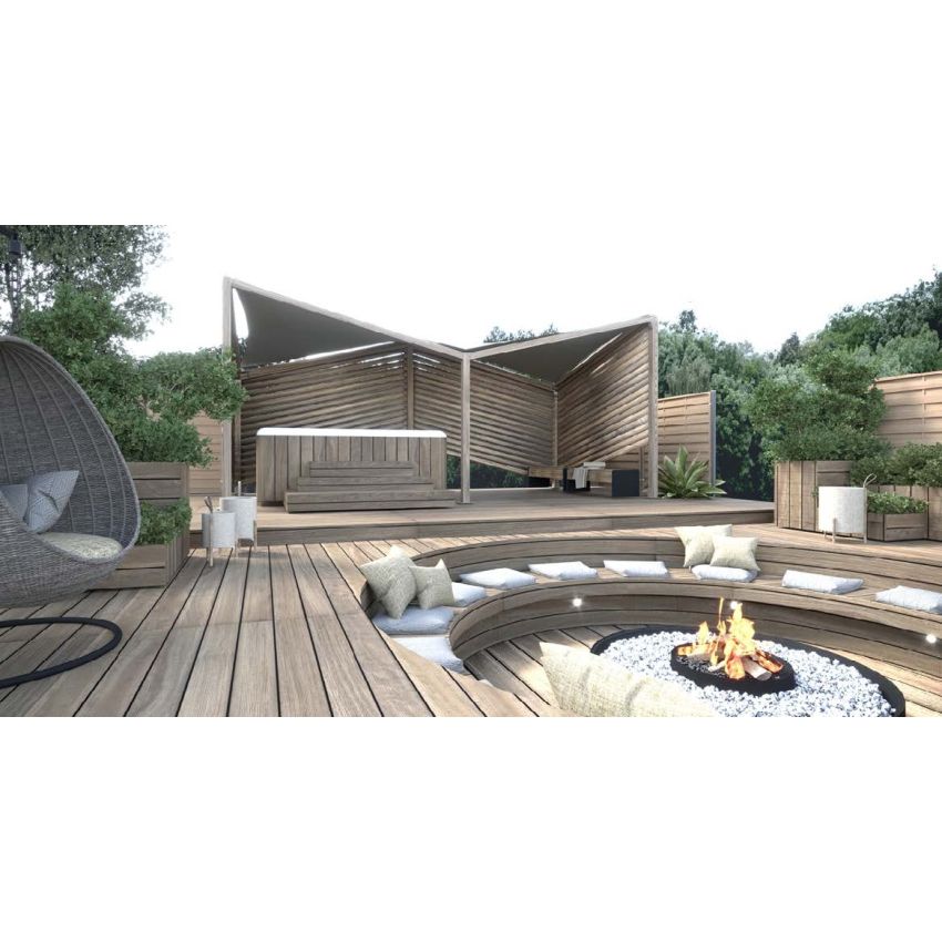 Sail Gazebo 6m x 3m - Optional Wooden Louvres