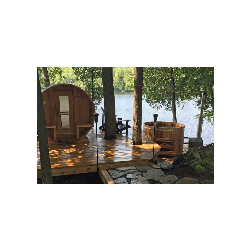 Round Cedar Hot Tub 153cm x 92cm