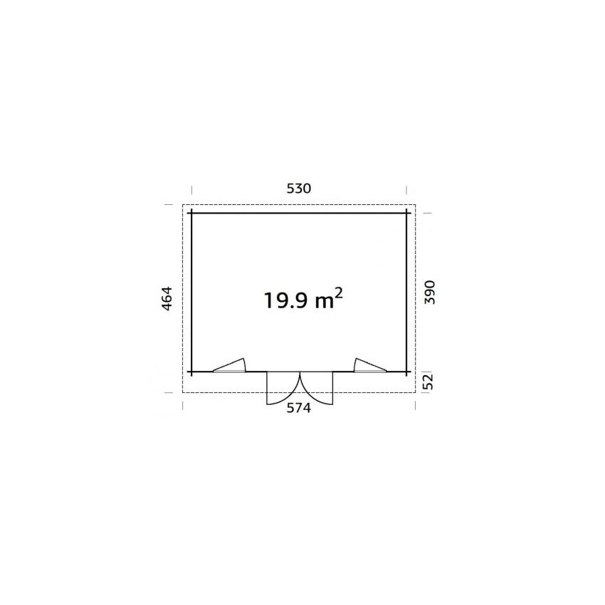 Conneticut 2 5.5m X 4.1m 44mm Log Cabin