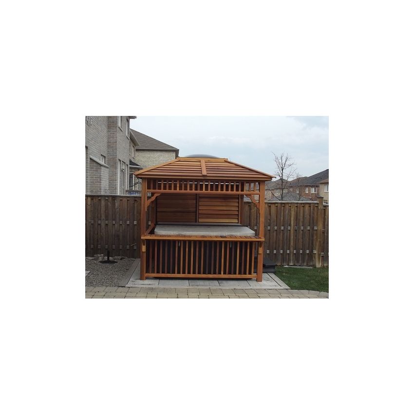 Dundalk Echoe 9 x 9ft Gazebo with 2 x Louvres & Bar + Stool Kit