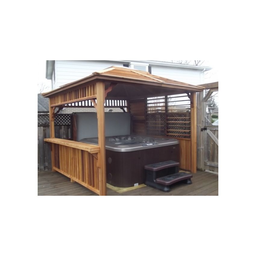 Dundalk Echoe 9 x 9ft Gazebo with 2 x Louvres & Bar + Stool Kit