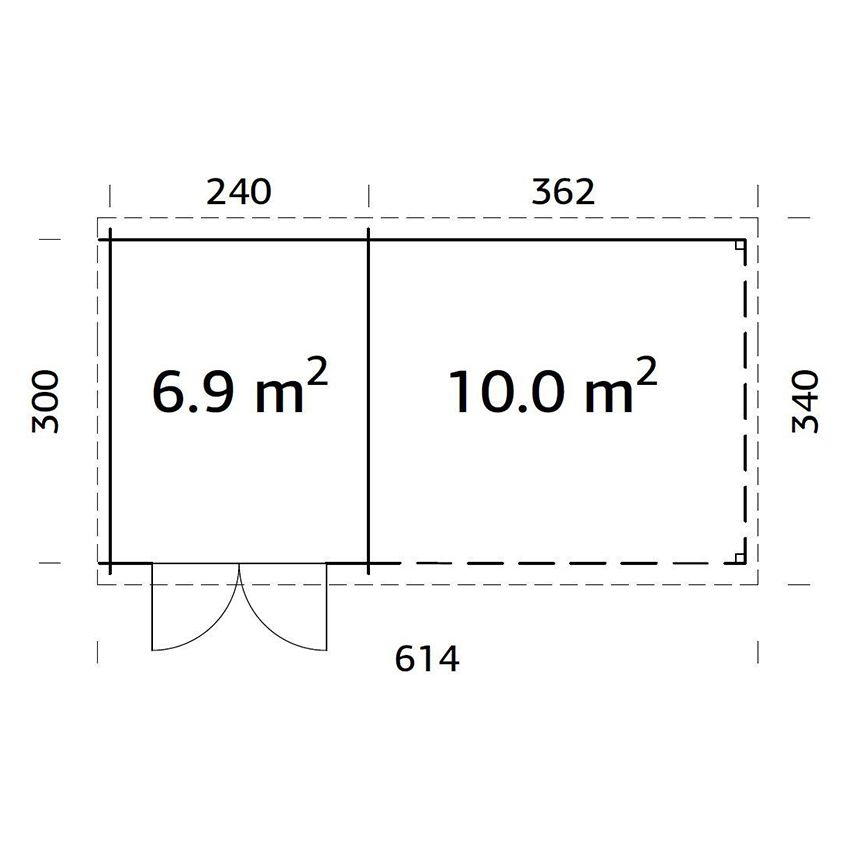 Ex-Display Honolulu 2 Cabin 610 x 320cm