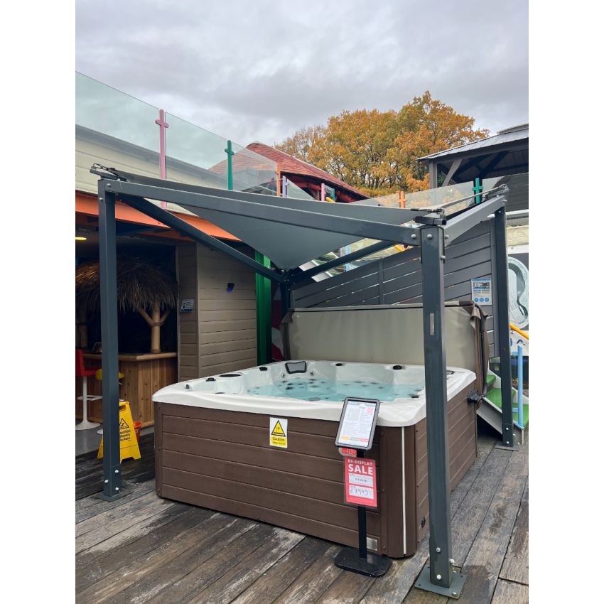 Ex-display Sail Gazebo Steel 3m x 3m - with Wooden Louvre