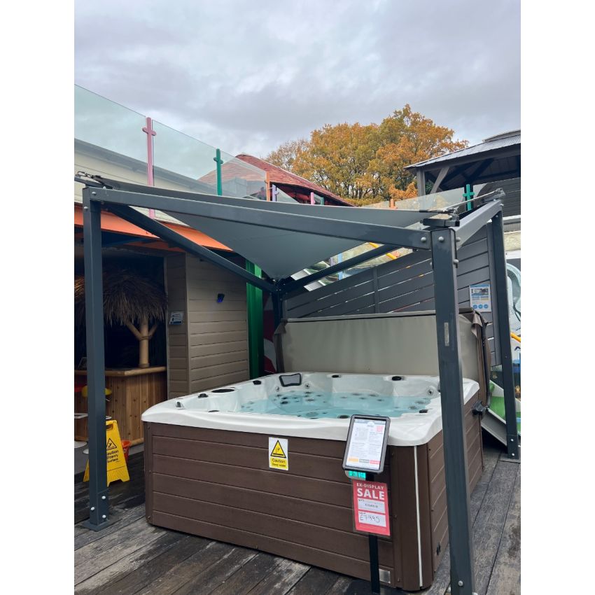 Ex-display Sail Gazebo Steel 3m x 3m - with Wooden Louvre