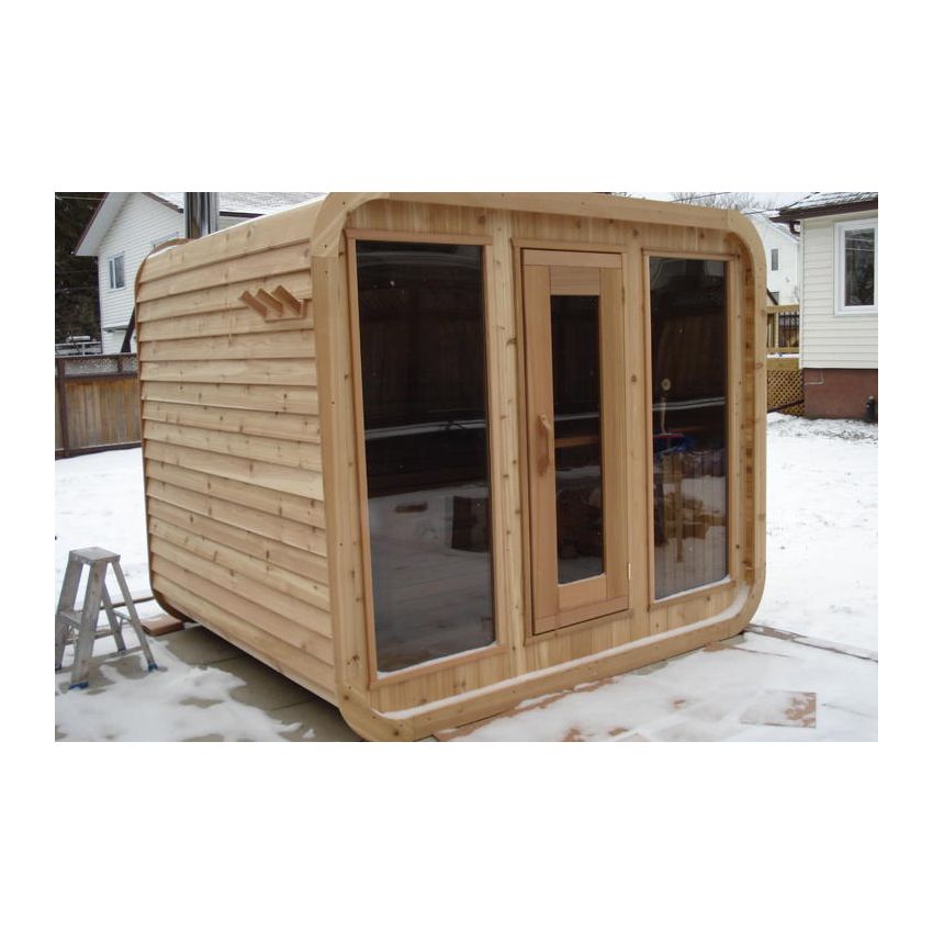 Luna Sauna Red Cedar Knotty W 244 x L 213 cm