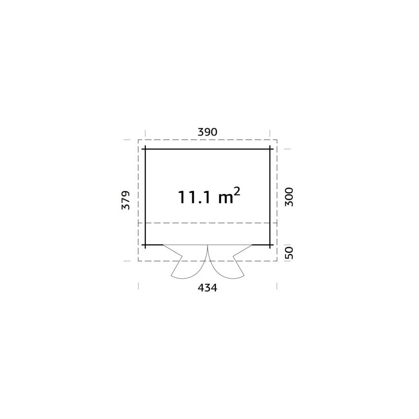 Michigan 1 4.2m X 3.2m 44mm Log Cabin