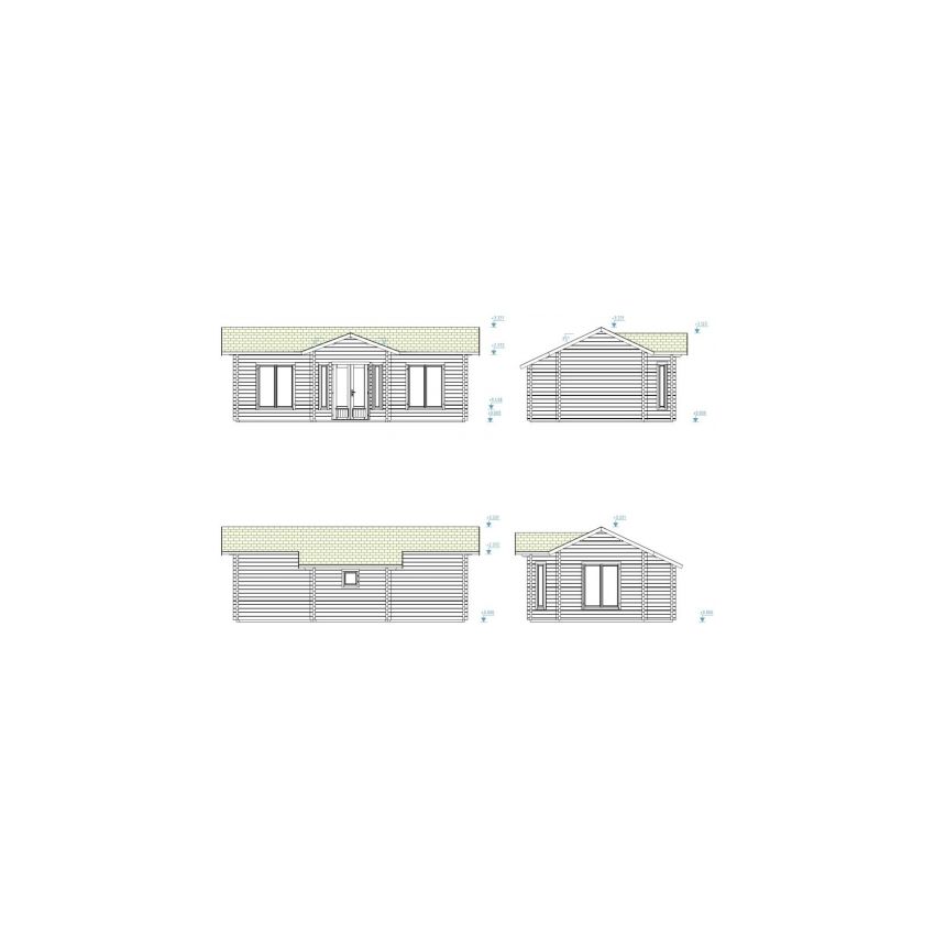 Texas 1 70mm Log Cottage