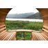 Barrel Sauna Panoramic View Red Cedar Clear Ø 213 x L 310 cm