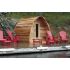 DISPLAY Pod Sauna Red Cedar Clear L 305 x W 244 CM with Porch on Front 