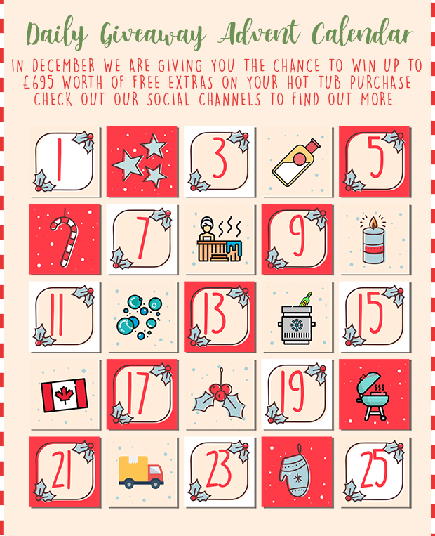 Social Media Hot Tub Giveaway Advent Calendar
