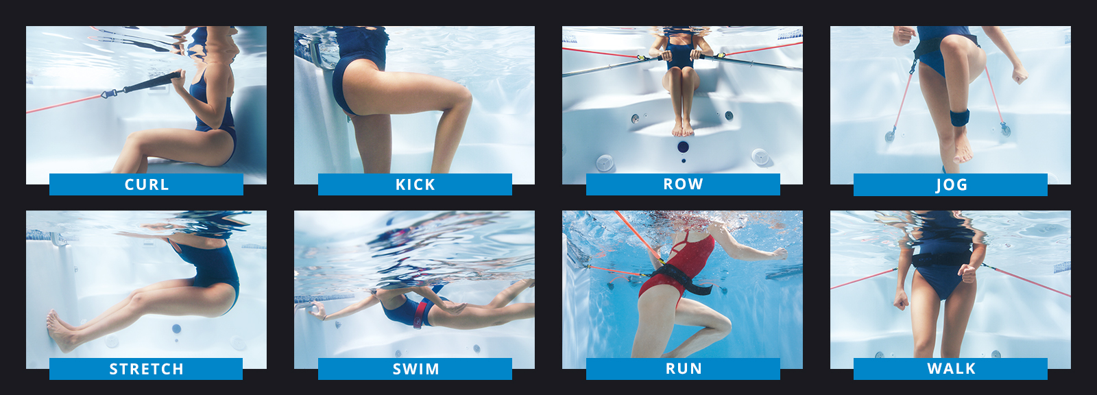 swim spa exercises with exercise equipment