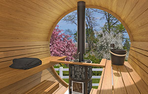 Full Glass Opttion for 4 Person Outdoor Garden Sauna